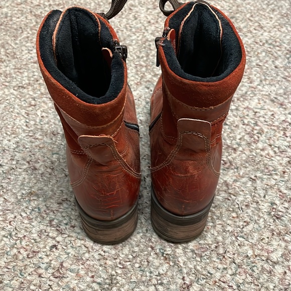 Dromedaris leather fleece lined boots withh zip side - Picture 7 of 10